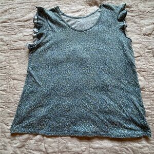 Women's Floral Ruffle Sleeve Top